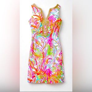 Lilly Pulitzer Janice Shift Dress in Scuba to Cuba